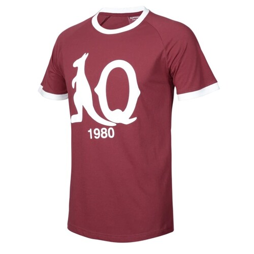 Queensland Maroons Retro Q Heritage Logo T Shirt Sizes S-5XL! T2