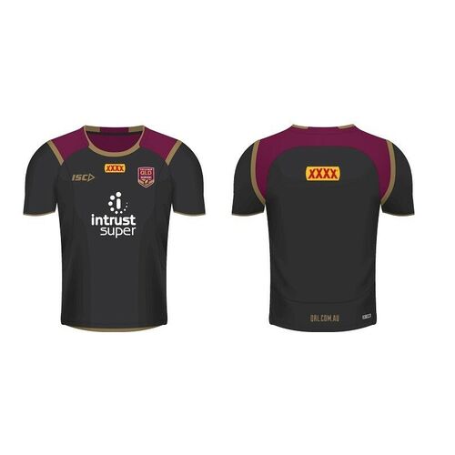 QLD Maroons Origin ISC Players Black Training T Tee Shirt Sizes S-3XL! T8