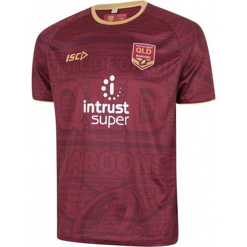 QLD Maroons ISC Sublimated Training Shirt Adult Sizes! T8