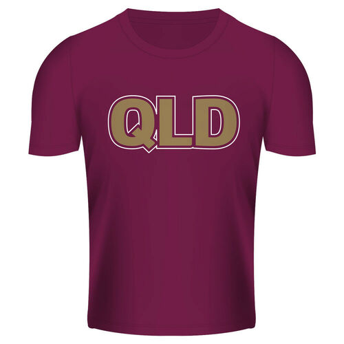 QLD Maroons Origin ISC QLD Maroon T Shirt Adults Sizes S-3XL & Kids 6-14! T8