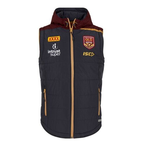QLD Maroons Origin 2018 ISC Players Padded Vest Sizes S-3XL!