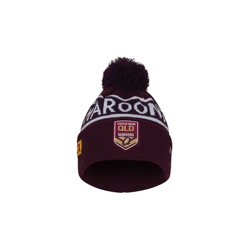 Queensland Maroons State Of Origin 2019 ISC Players Bobble Beanie! Hat!