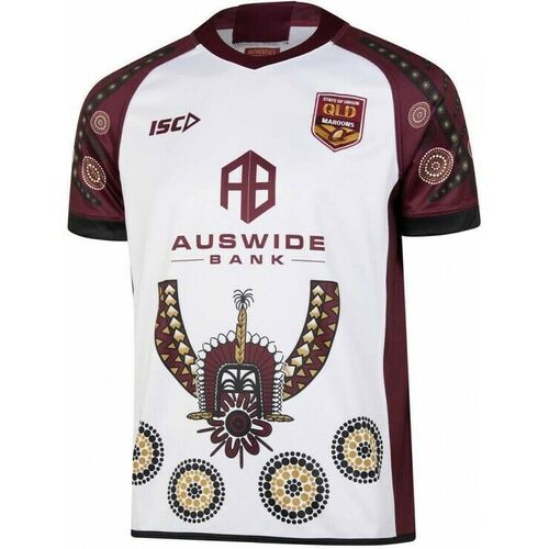 Queensland Maroons State of Origin Indigenous Jersey Sizes S-7XL! T9