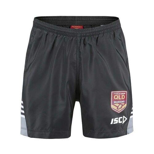 QLD Maroons Origin 2019 ISC Players Carbon Training Shorts Adults Sizes S-5XL!