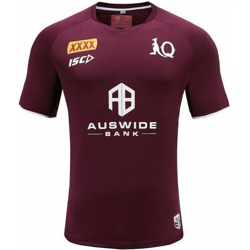 Queensland Maroons Origin 2020 ISC Players Maroon Training Shirt Sizes S-5XL!