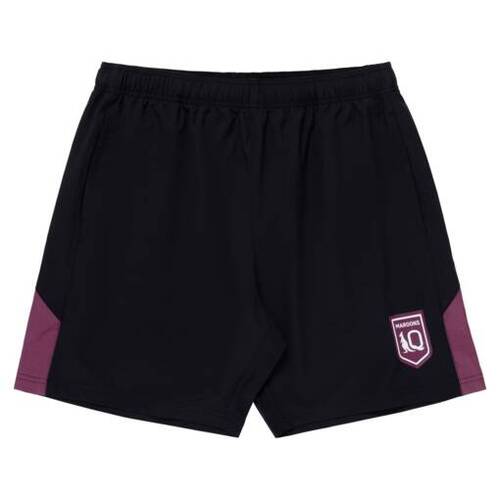 Queensland Maroons QLD 2024 SOO Performance Black Training Shorts Sizes S-5XL!