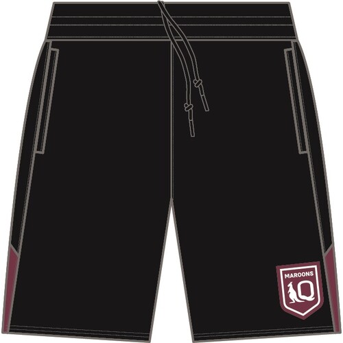 Queensland Maroons QLD 2024 SOO Performance Black Training Shorts Sizes S-5XL!