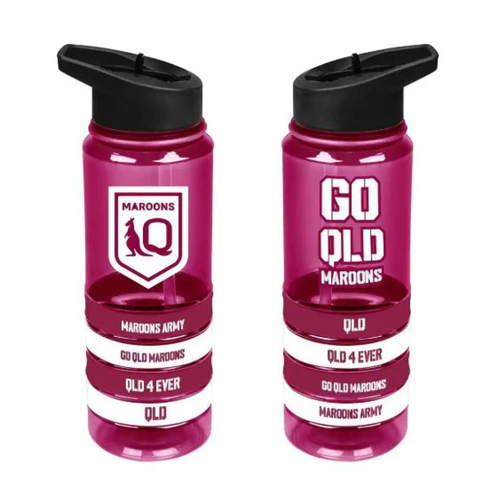 Queensland Maroons SOO NRL Tritan Water Bottle with Wristbands!!