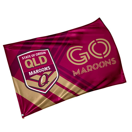 Queensland QLD Maroons State of Origin NRL Game Day Flag (NO STICK/POLE)