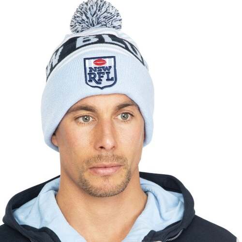 New South Wales NSW Blues State Of Origin CCC Pom Pom Beanie!
