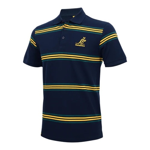 Australian Wallabies ARU Rugby Union 2024 Stripe Pique Polo Sizes S-5XL!
