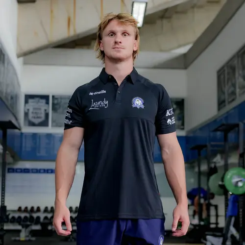 Canterbury Bulldogs NRL 2025 O'Neills Black Media Polo Sizes S-7XL!