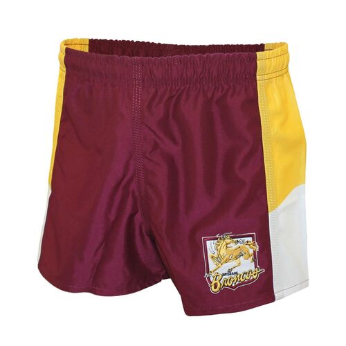 Brisbane Broncos NRL Retro Home Supporters Shorts Sizes S-5XL!