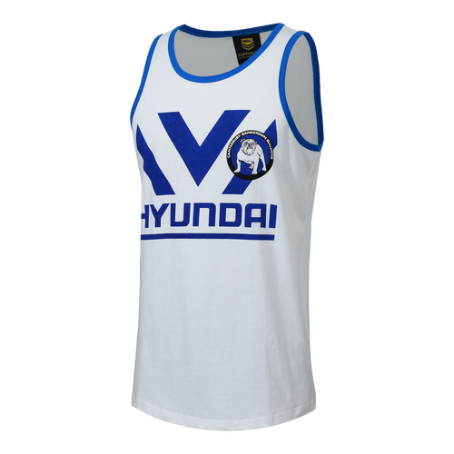 Canterbury Bankstown Bulldogs ARL NRL Classic Retro Hyundai Cotton Singlet Sizes S-5XL!