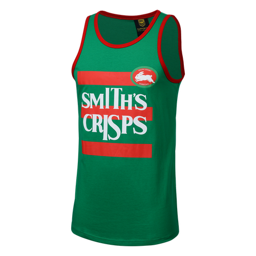 South Sydney Rabbitohs ARL NRL Classic Retro Smiths Crisps Cotton Singlet Sizes S-5XL!