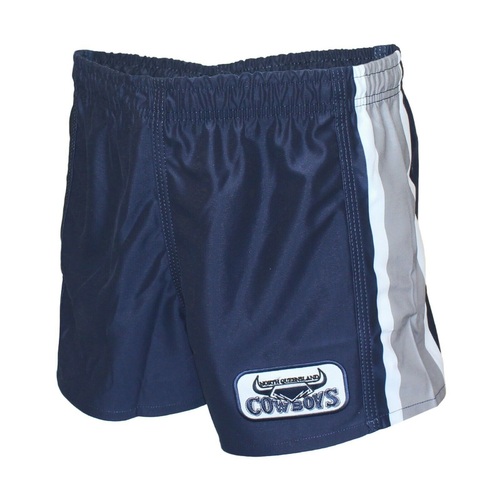 NQ Cowboys 2021 NRL Retro Home Supporters Shorts Sizes S-5XL!