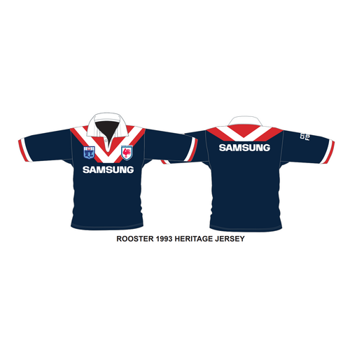 Sydney Roosters 1993 Heritage ARL/NRL Vintage Retro Jersey Sizes S-5XL!