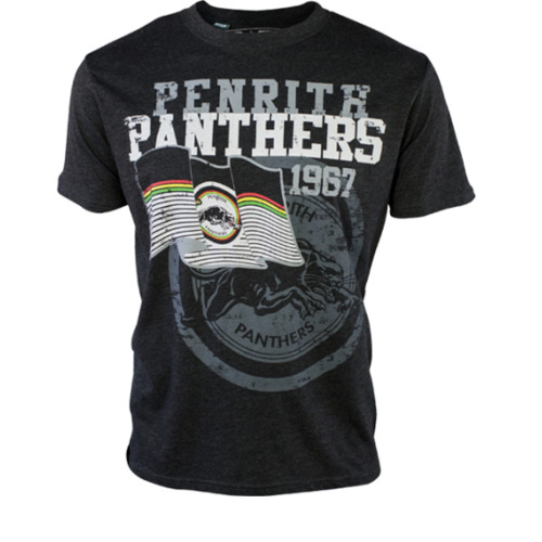 Penrith Panthers ARL/NRL Retro Heritage Flag Print T Shirt Size Small-Large!