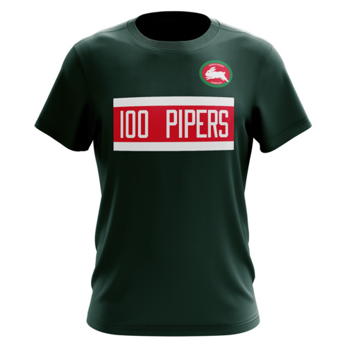 South Sydney Rabbitohs ARL NRL Classic Retro 100 Pipers T Shirt Sizes S-5XL! 