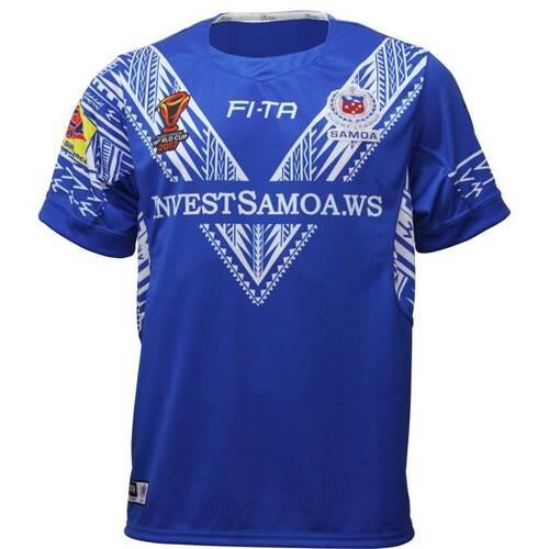 T8 *1 Samoa Rugby League Toa Samoa Players Blue Training Shorts Sizes S-5XL