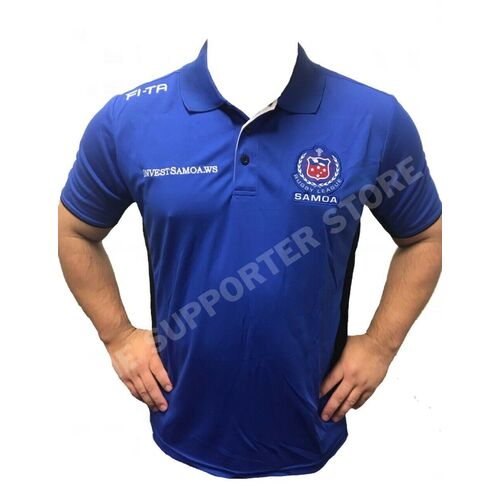 Samoa Rugby League 2019 Toa Samoa Players Blue & Black Polo Shirt Sizes S-5XL!*3
