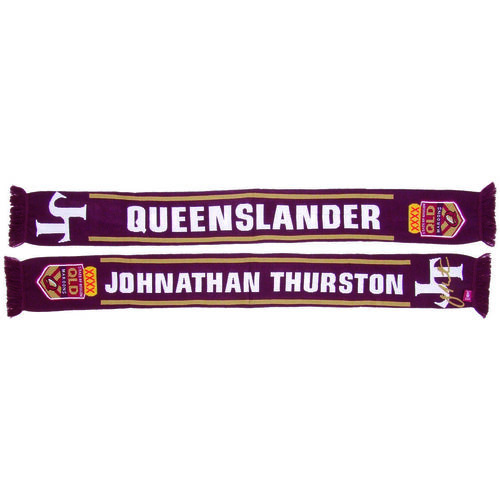 QLD Queensland Maroons State Of Origin Jonathon Thurston Queenslander Scarf!