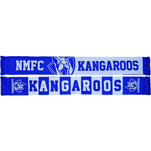 North Melbourne Kangaroos AFL Banner Jacquard Reversible Scarf! BNWT's! 6