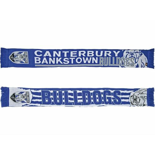 Canterbury Bankstown Bulldogs NRL Alliance Jacquard Scarf with Tassles/Fringe!