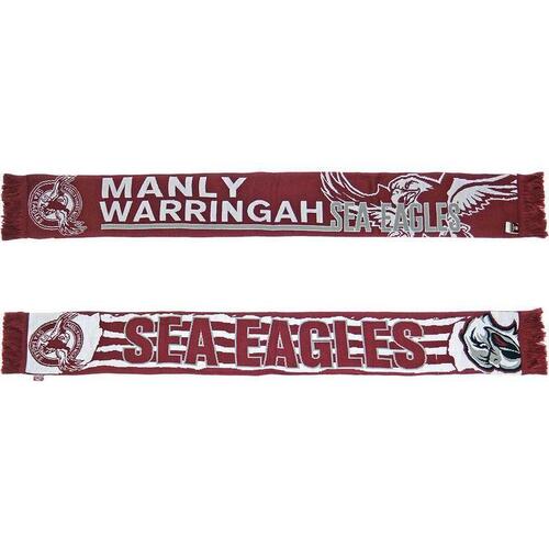 Manly Sea Eagles NRL Alliance Jacquard Scarf with Tassles/Fringe! BNWT's!