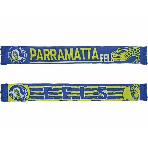 Parramatta Eels NRL Alliance Jacquard Scarf with Tassles/Fringe! BNWT's!