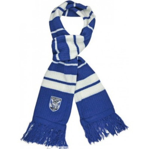 Canterbury Bankstown Bulldogs NRL Rib Knit Oxford Scarf with Tassles! BNWT's!