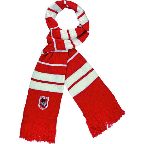 St George Illawarra Dragons NRL Rib Knit Oxford Scarf with Tassles! BNWT's!