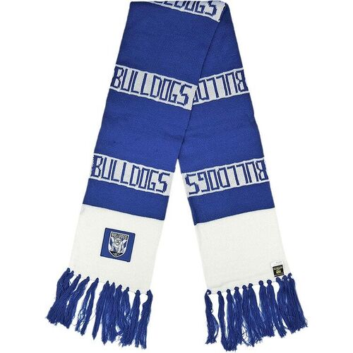 Canterbury Bankstown Bulldogs NRL Traditional Bar Scarf with tassels! BNWT's!