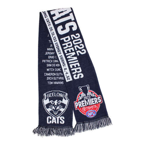 Geelong Cats AFL Premiers 2022 Bar Scarf!