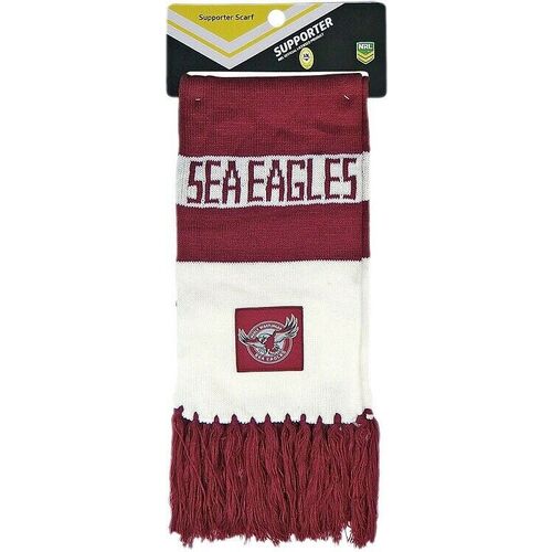 Manly Sea Eagles NRL Traditional Bar Scarf with tassels! BNWT's! 