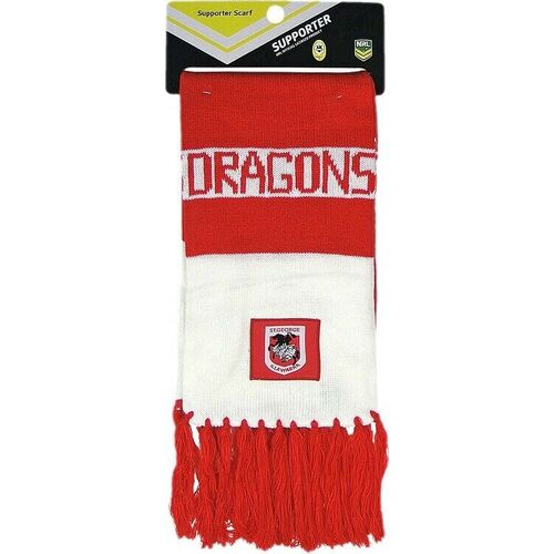 St George Illawarra Dragons NRL Traditional Bar Scarf with tassels! BNWT's! 