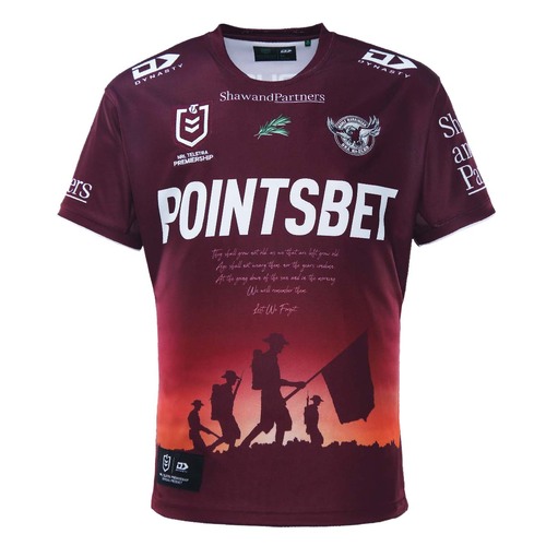 Manly Sea Eagles NRL 2023 Dynasty ANZAC Jersey Sizes S-5XL!