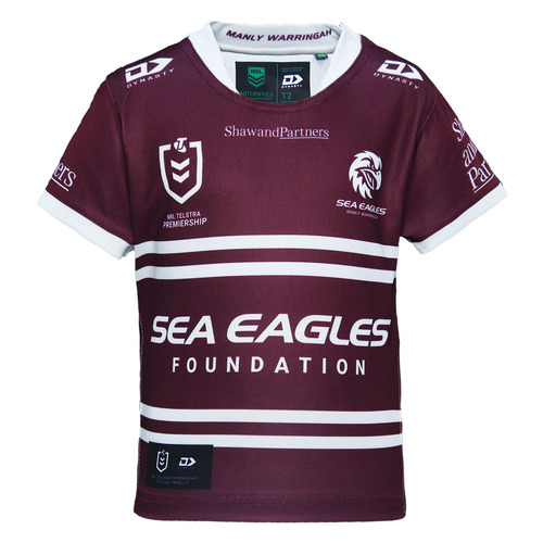 Manly Sea Eagles NRL 2024 Dynasty Home Jersey Toddlers Sizes 0-2!