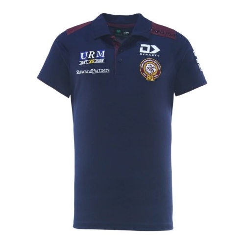 Manly Sea Eagles NRL 2026 Dynasty Navy Media Polo Sizes S-7XL!
