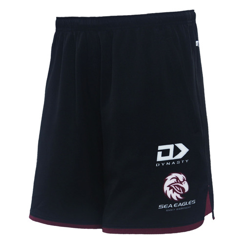 Manly Sea Eagles NRL 2024 Dynasty Players Black Gym Training Shorts Sizes S-7XL!