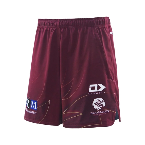 Manly Sea Eagles NRL 2025 Dynasty Maroon Alternate Gym Training Shorts Sizes S-7XL!