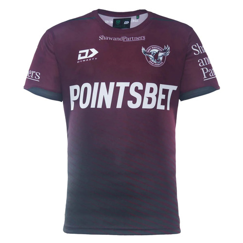 Manly Sea Eagles NRL Dynasty Training Shirt Maroon Sizes S-7XL! T3