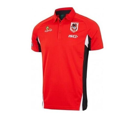St George Ill Dragons NRL Players ISC Red Polo Shirt Sizes SMALL ONLY! T7