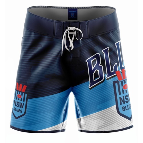 NSW Blues SOO NRL Barrel Board Shorts Mens Sizes S-5XL!