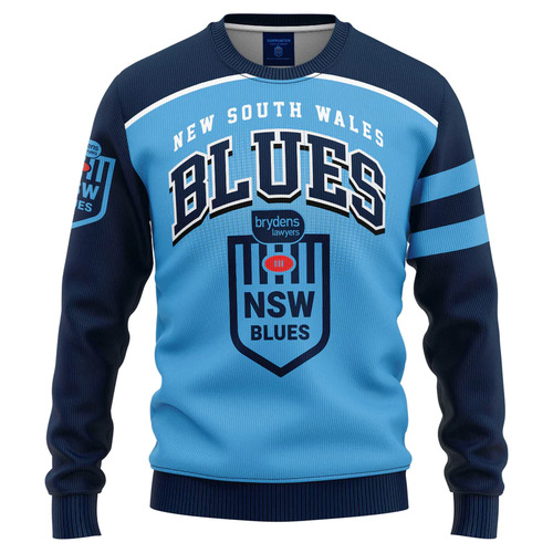 NSW Blues NRL Ashtabula 40/20 Pullover Long Sleeve Infants Toddlers Sizes 1-4!