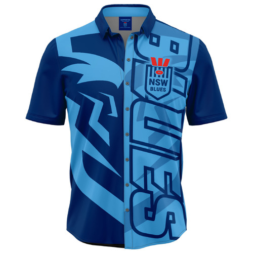 NSW Blues SOO NRL Showtime Party Polo Shirt Sizes S-5XL!