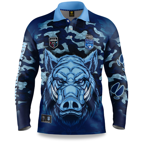 NSW Blues SOO Outback Fishing Polo T Shirt Sizes S-5XL!