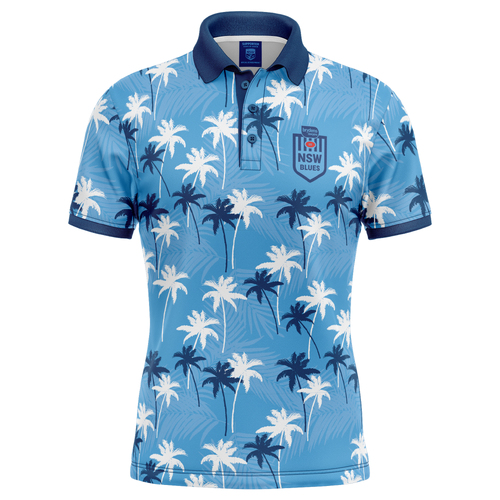 NSW Blues SOO NRL 'Par-Tee' Golf Polo T Shirt Sizes S-5XL!