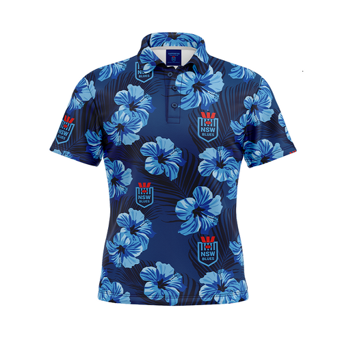 New South Wales Blues NRL Aloha Golf Polo Sizes S-5XL!