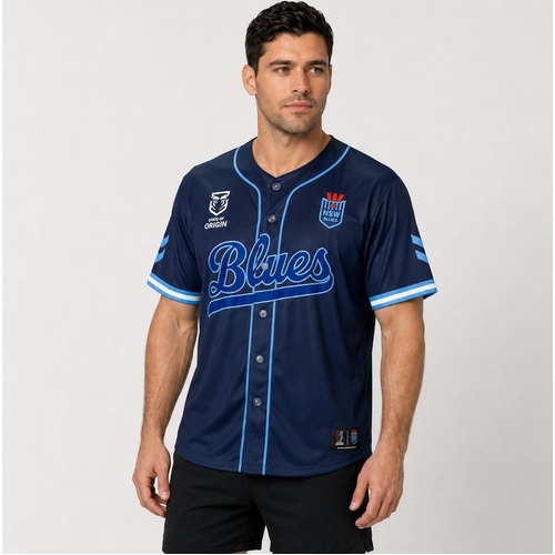 NSW Blues SOO NRL 'Homer' Baseball Jersey T Shirt Sizes S-5XL!